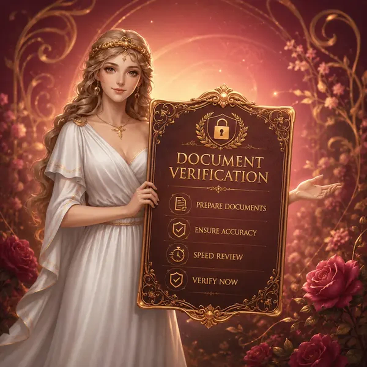 Spieler verifiziert Identität bei Savaspin mit elegantem goldenem Zertifikat